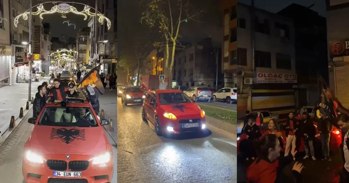 VIDEO  Në mes të Stambollit  shqiptarët në Turqi festojnë 28 Nëntorin me flamuj e këngë patriotike