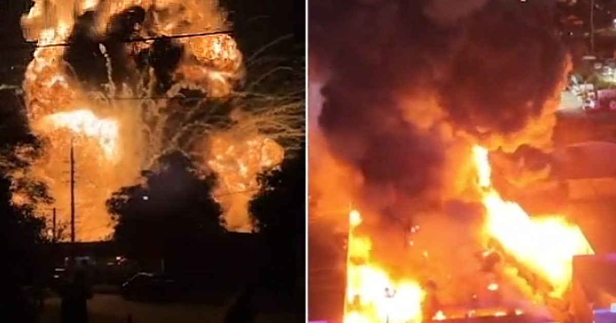 FERR MASIV  Shpërthimi i fabrikës TMERRON banorët  flakët si vullkan përpijnë qytetin  VIDEO 