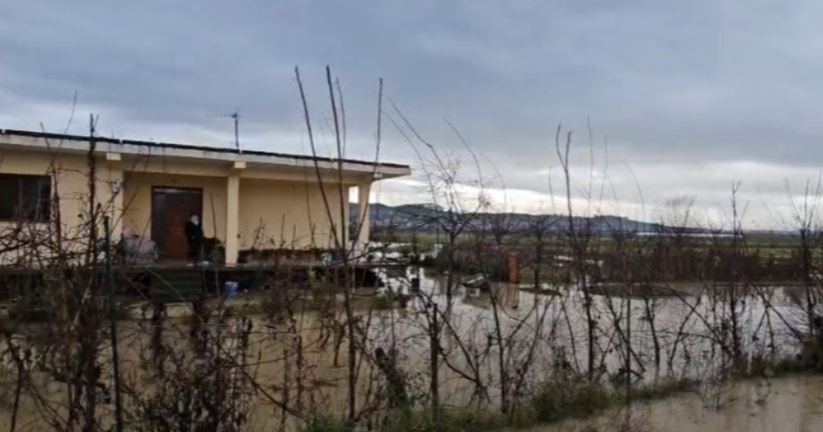 Elbasan  Përmbyten tokat bujqësore në Jagodinë dhe Muriqan  uji rrethon banesat