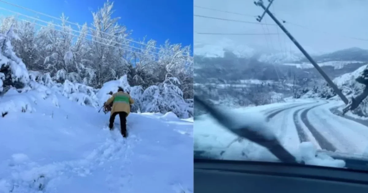 Dëmet nga dëbora dhe era  thyhen dhjetëra shtylla të tensionit në fshatrat e Librazhdit dhe Përrenjasit