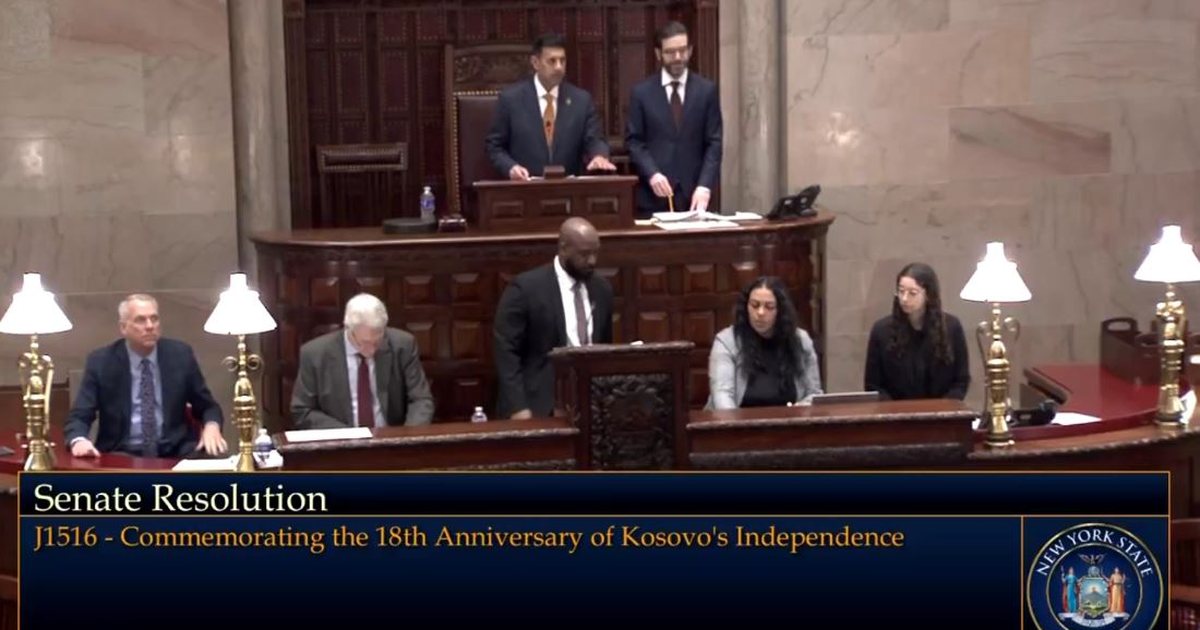 SHBA  Senati i Nju Jorkut përkujton 18 vjetorin e pavarësisë së Kosovës