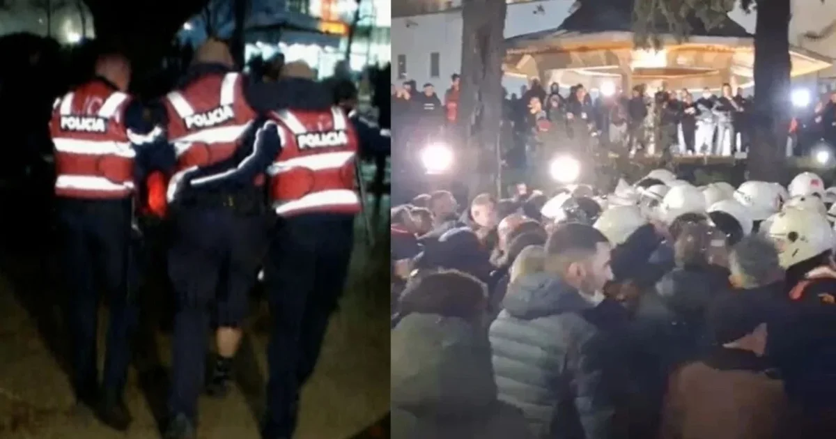 Tetë punonjës policie të lënduar në protestë  pësuan djegie dhe lëndime nga sendet e forta