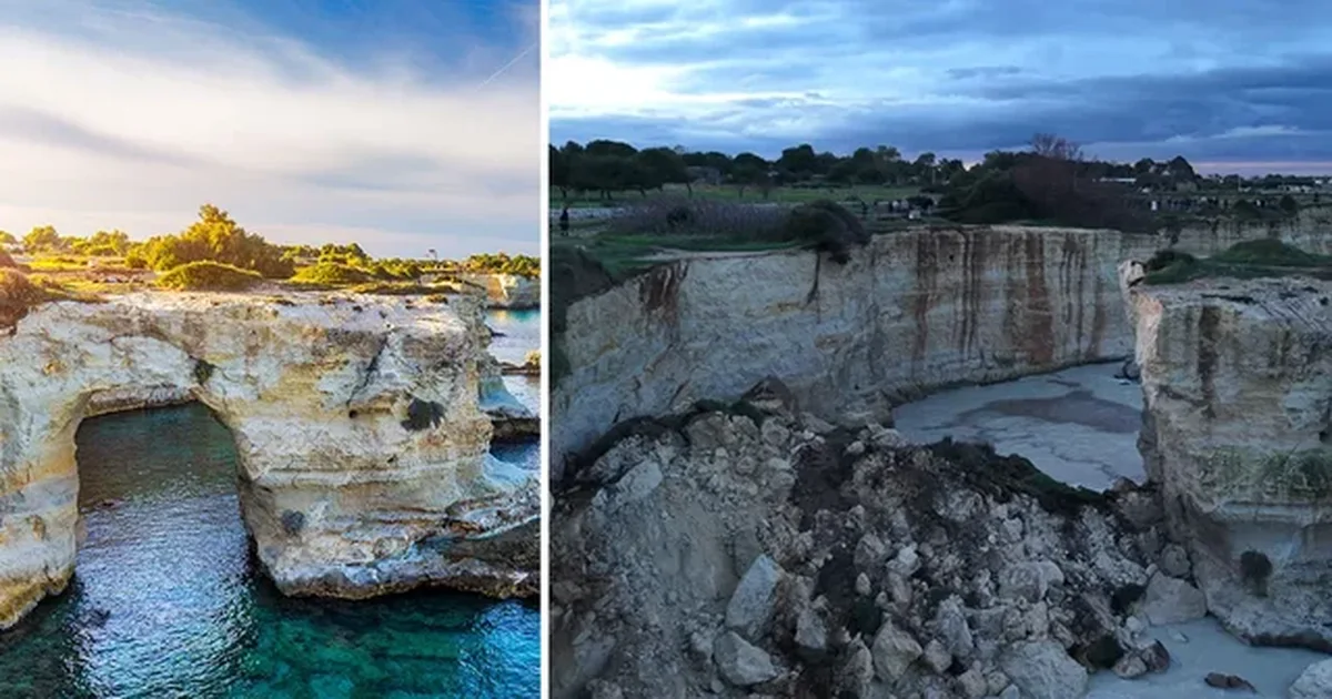 Ndodh në ditën e Shën Valentinit  Stuhitë shembin  Harkun e të dashuruarve  në Itali