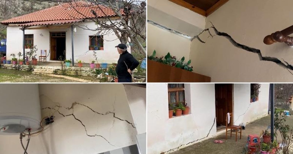 Shkarjet  në Paftal të Beratit një banesë rrezikon shembjen  Çifti i të moshuarve bën apel për ndihmë