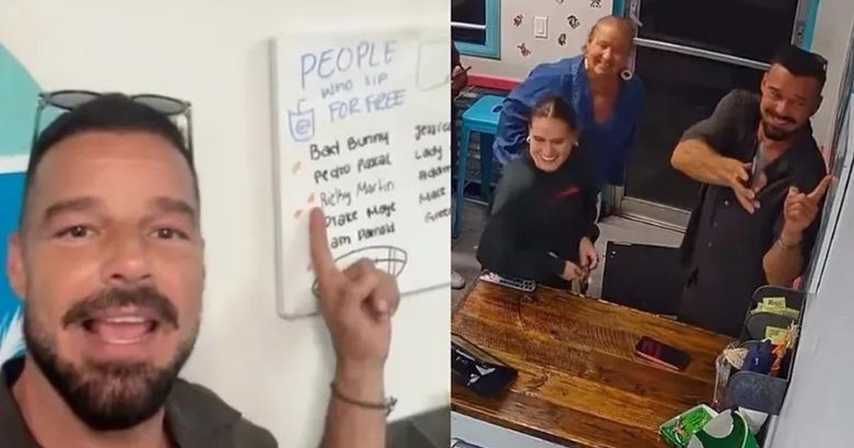 Ricky Martin shfaqet papritur në një kafene në Miami për të marrë pije falas dhe momenti bëhet viral