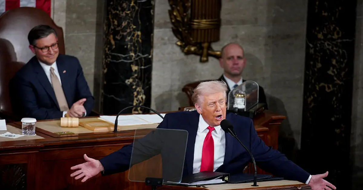 Kongresi Amerikan  Trump mban fjalimin rekord  shpall  rikthimin e madh  të SHBA ve  Kjo është epoka jonë e artë