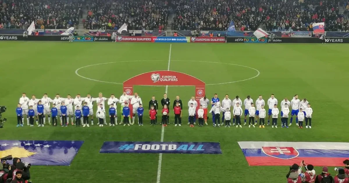 Sllovaki Kosovë   Shpërthen  festa Dardane  vjen goli i barazimit në Bratislavë