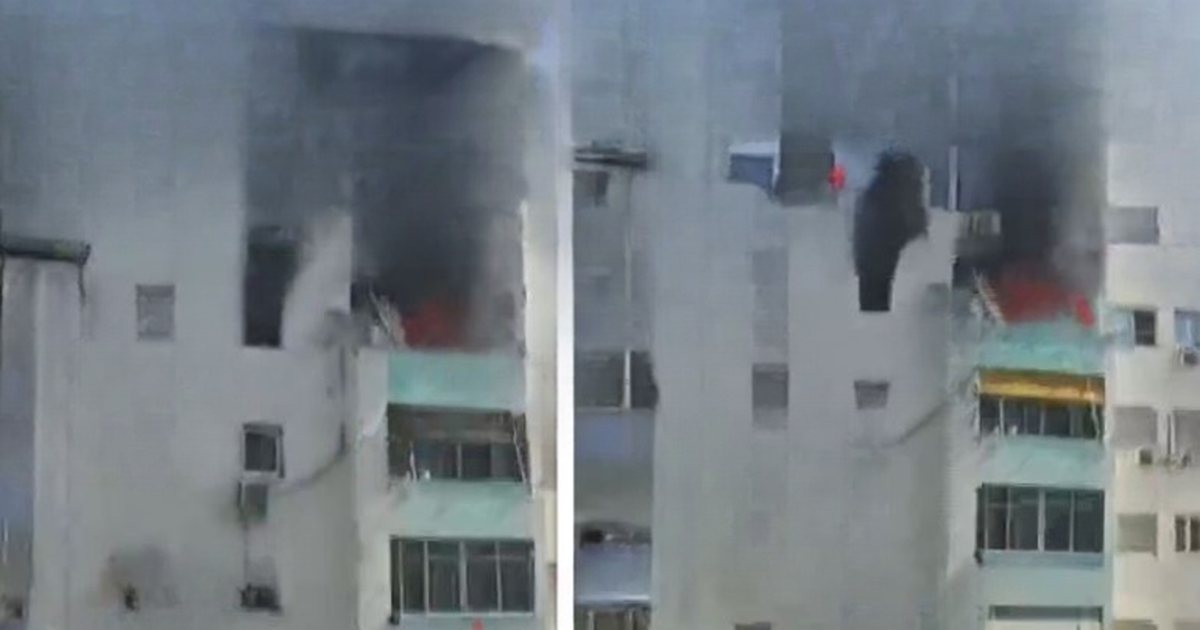 FOTO  Zjarr në katin e 6 të një pallati në kompleksin  Kika 1  te  Komuna e Parisit   evakuohen banorët