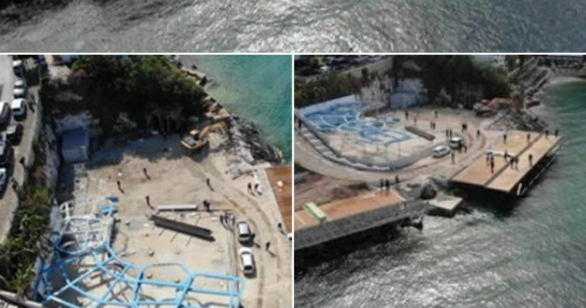 Shembja e beach bar it në Sarandë  IKMT  Punime pa leje  gjobë 11 7 mln lekë  Pronarja hoqi dorë nga leja për shfrytëzimin e plazhit