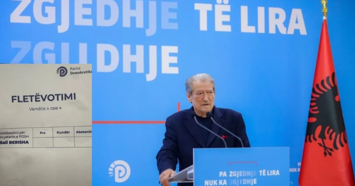 Del rezultati i zgjedhjeve brenda PD  Sali Berisha rizgjidhet krzyetar me 37 mije vota