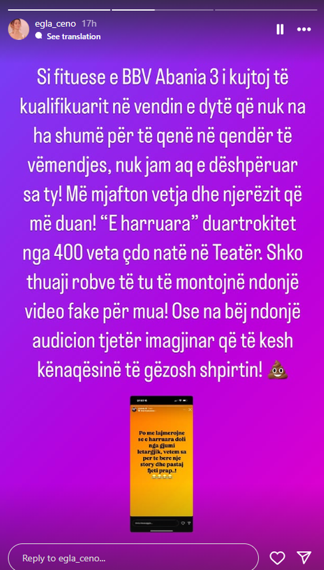 Përplasja Gerta-Gjesti, reagon Egla Ceno! Ja çfarë
