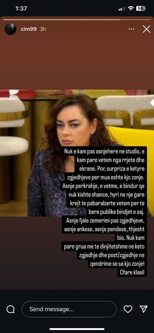 Surpiza e zgjedhjeve për Çim Pekën ka qenë Julia Ilirjani!