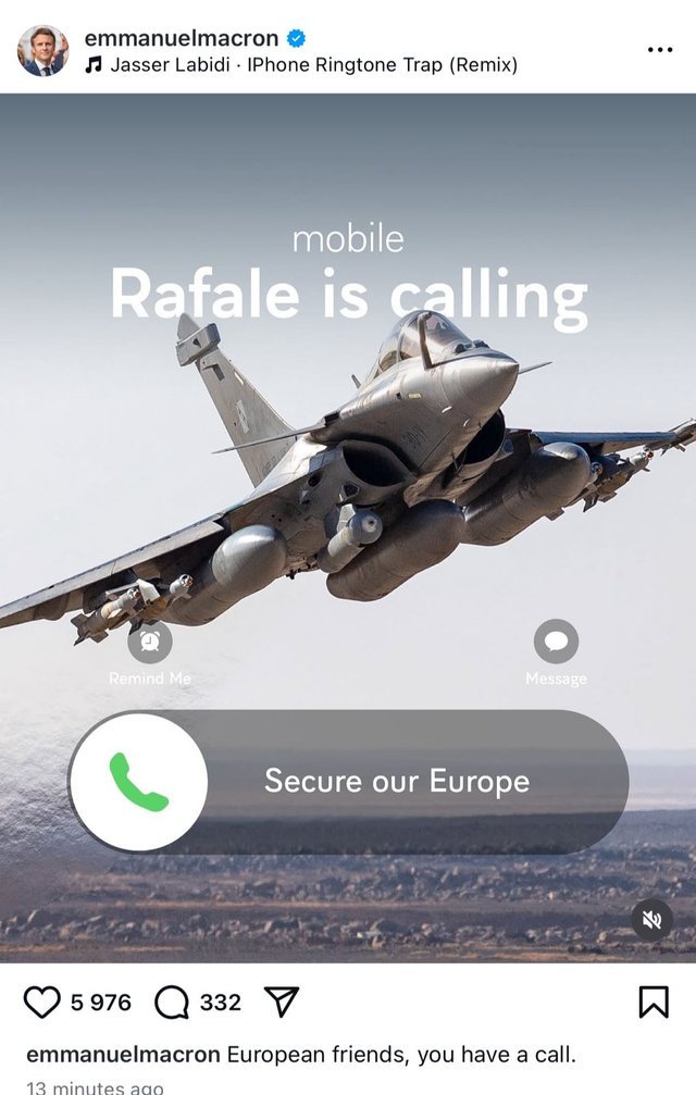 Macron jep alarmin: Avioni luftarak "Rafale" po telefonon, siguroni