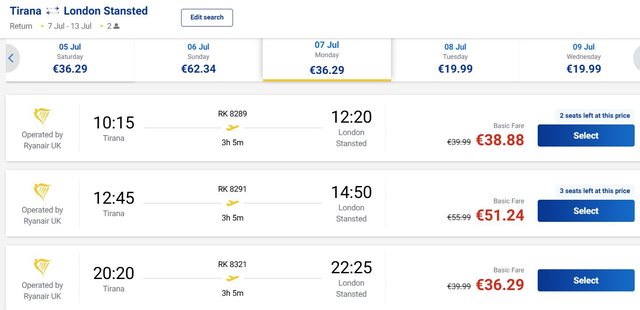 Testimi online, aeroporti i Tiranës me biletat më të lira në