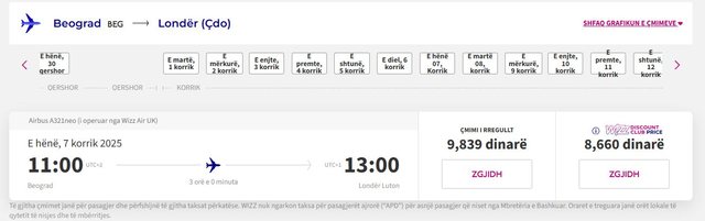Testimi online, aeroporti i Tiranës me biletat më të lira në