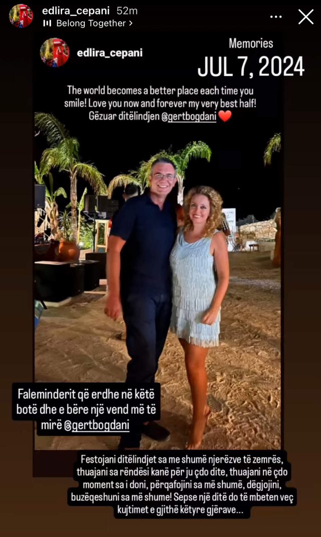 Sot Gert Bogdani do festonte ditëlindjen, postimi prekës i Edlira