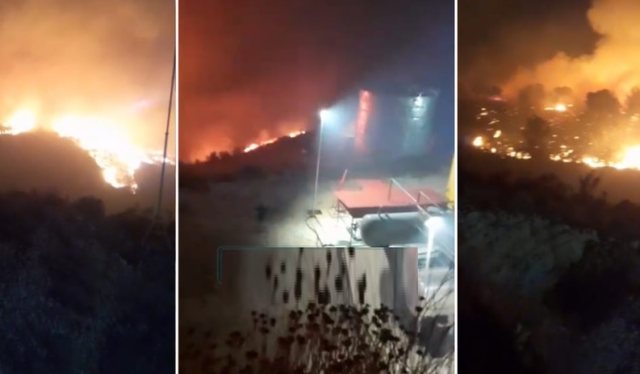 Zjarret rrethojnë Delvinën, rrugët mbushen me makina,