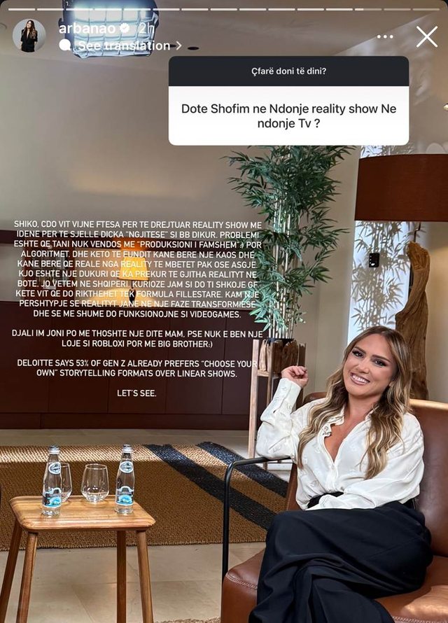 Arbana Osmani rrëfen: A do ta shohim sërish në një reality