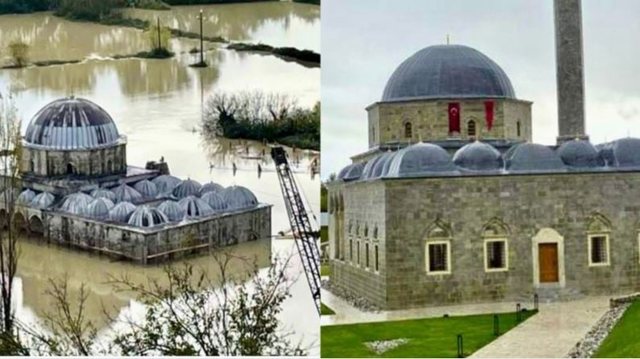 Rama pamje nga Xhamia e Plumbit në Shkodër: Dikur përmbytej
