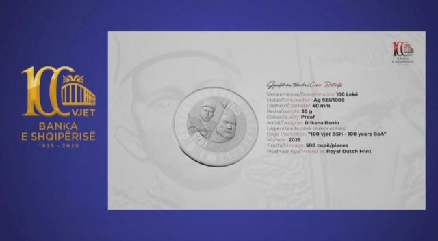 Gent Sejko prezanton monedhën e re për 100-vjetorin e Bankës