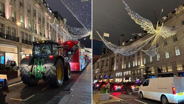 Fermer&euml;t britanik&euml; zbarkojn&euml; me traktor&euml;t e tyre n&euml; mes