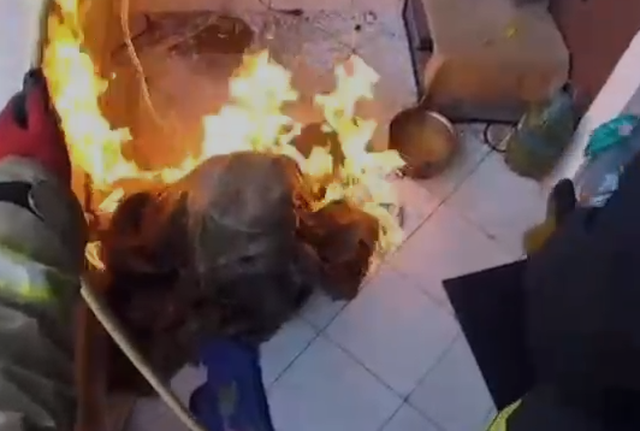 Merr flakë një bombol gazi në një pallat në Vlorë