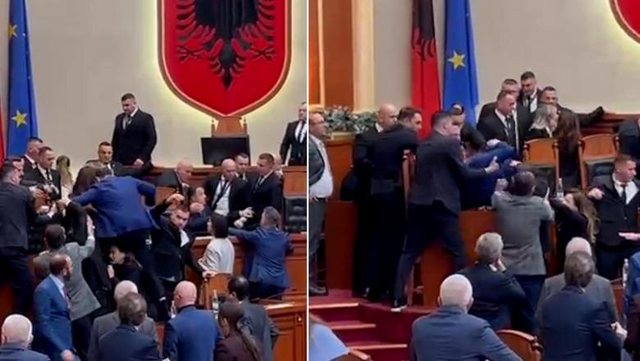 Tensione në Kuvend, Klevis Balliu hipën mbi tavolinë për