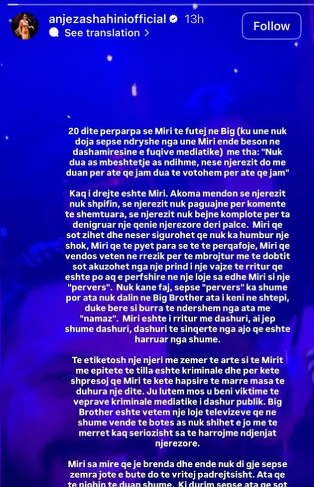 "I thash&euml; mos..."/ Anjeza Shahini 'mburoj&euml;' e