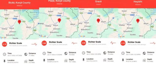 Katër tërmete brenda 12 orësh shqetësojnë banorët