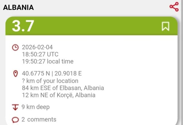 L&euml;kundje t&euml;rmeti ndihen n&euml; Kor&ccedil;&euml;, panik te