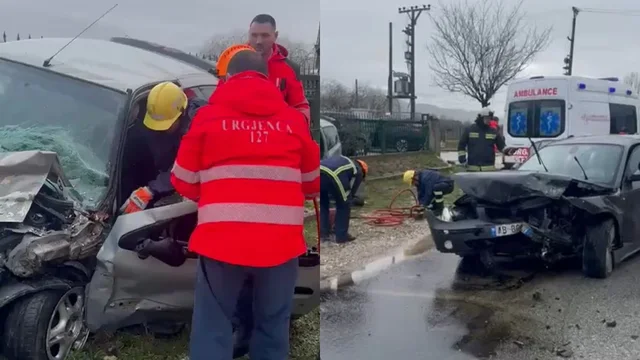 P&euml;rplasen dy automjete n&euml; Gjirokast&euml;r-Tepelen&euml;, plagosen tre