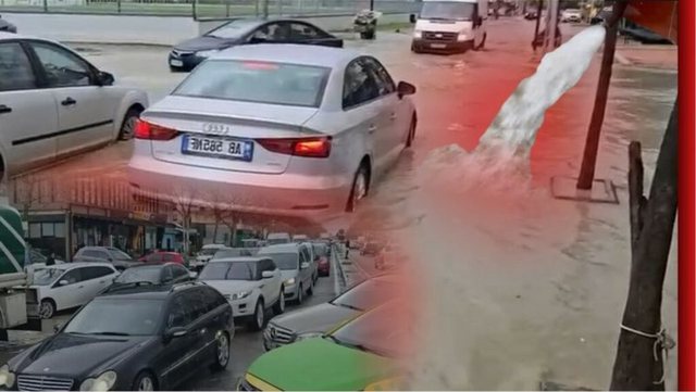 Shtrëngata dhe erëra të forta, përmbyten rrugët e