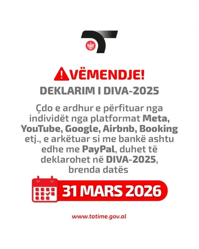 Tatimet paralajmërojnë penalitete për mosdeklarim të të