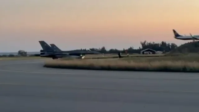Avion&euml;t luftarak&euml; grek&euml; F-16 mb&euml;rrijn&euml; n&euml; Qipro -