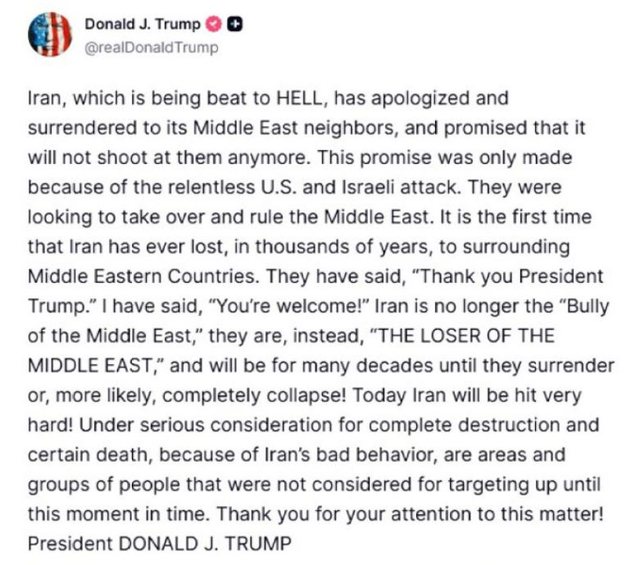 &ldquo;Kan&euml; p&euml;suar disfat&euml; d&euml;rrmuese&rdquo;, Trump