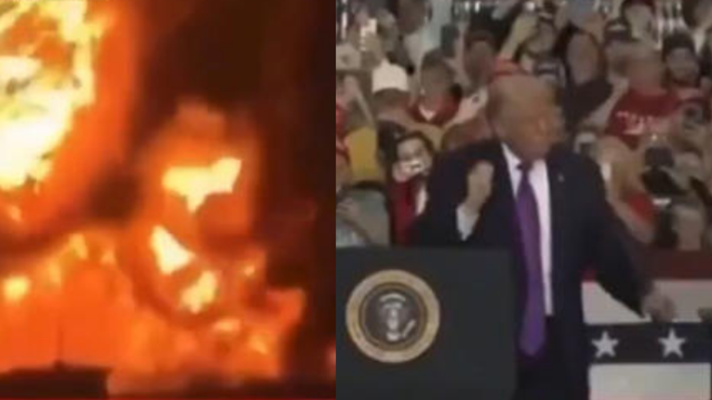 Bota digjet, Trump vallëzon, videoja e rrjetit francez turpëron