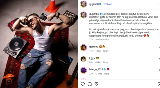 &ldquo;Po m&euml; vijn&euml; shum&euml; mesazhe...&rdquo;/ DJ Gimbo reagon