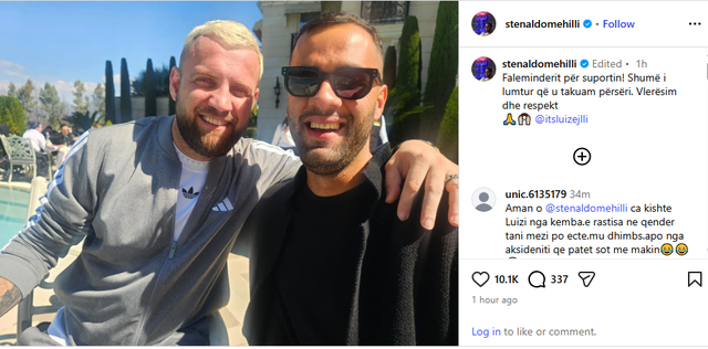 FOTO/ Stenaldo i buzëqeshur pas daljes nga gara e BBV, del krah Luizit: