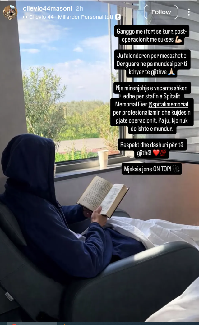 FOTO/ Zbulohet gjendja sh&euml;ndet&euml;sore e Cllevios pas situat&euml;s