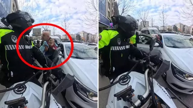 VIDEO që po prek BOTËN/Polici me motor shpëton foshnjën