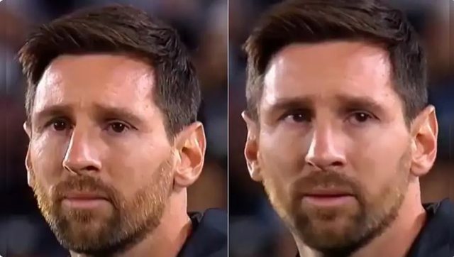 Moment prek&euml;s, Lionel Mesi shp&euml;rthen n&euml; lot pas ndeshjes s&euml;