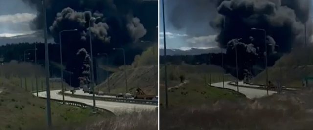 Digjet kamioni n&euml; autostrad&euml;n &ldquo;Ibrahim Rugova&rdquo;