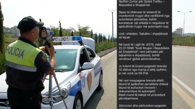 SMS mashtruese në emër të e-Albania për gjobat e