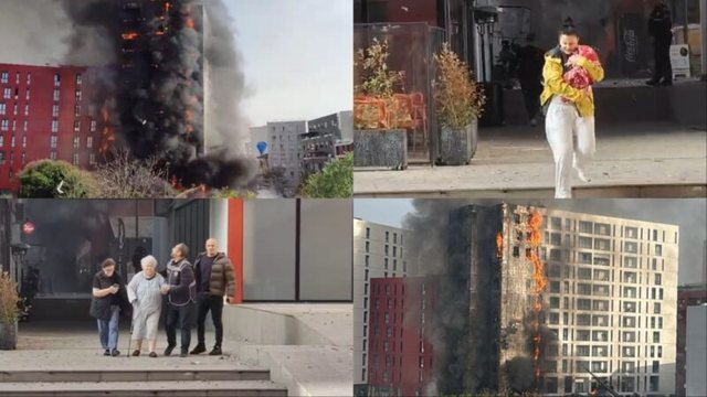 VIDEO/ Qytetar&euml;t vrapojn&euml; t&euml; nxjerrin familjar&euml;t! Zjarri