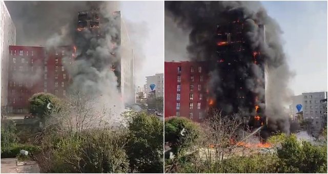 Flakët në pallatin e ndërtuar nga “Arlis shpk” i