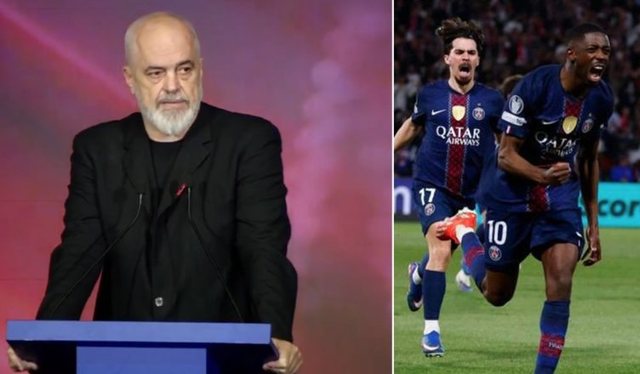 PSG n&euml; finale, Rama batuta me ministrin francez t&euml;