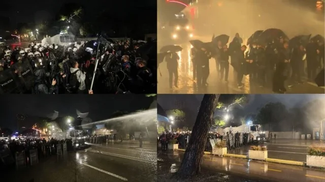 Mes molotov&euml;ve, fishekzjarr&euml;ve dhe gur&euml;ve mbyllet protesta e PD,
