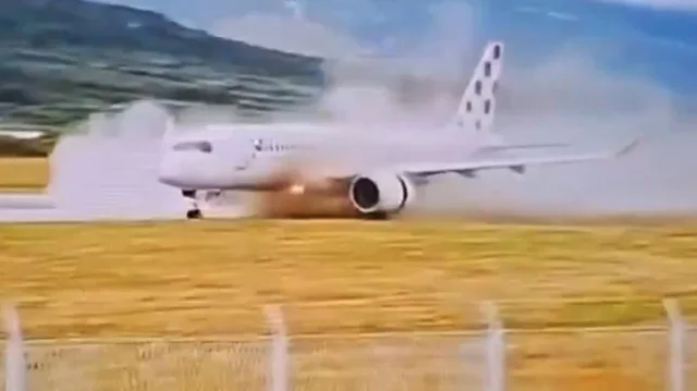 &ldquo;Momente paniku n&euml; aeroportin e Splitit n&euml; Kroaci: Avioni me 135