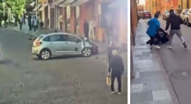 VIDEO/Publikohen pamjet kur i riu n&euml; Itali hyn me makin&euml; n&euml; mes