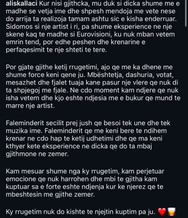 “Diçka shumë më e madhe se vetja ime...”/ Reagimi